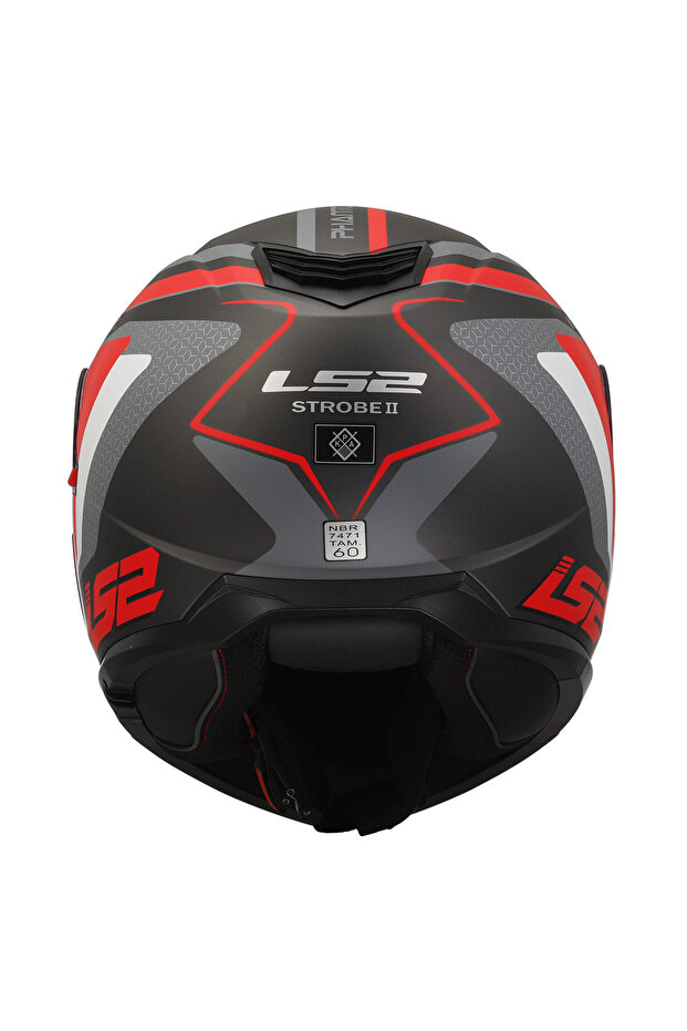 STROBE 2 PHANTOM MAT TITANIUM-GRİ-KIRMIZI KASK - 3