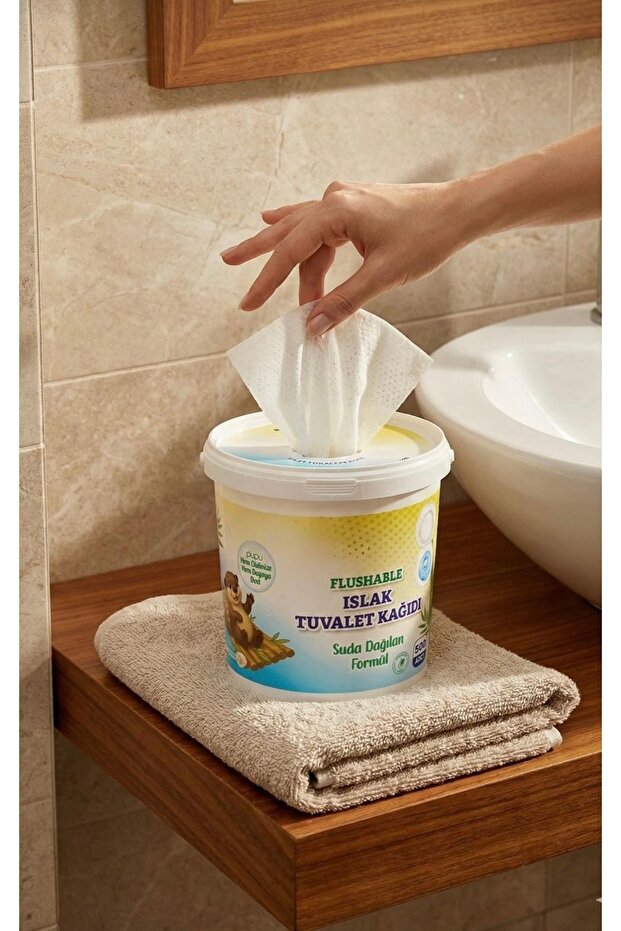 Wet Toilet Paper 500 Pieces Water-Soluble Formula Cellulose and Flushable Wet Wipes