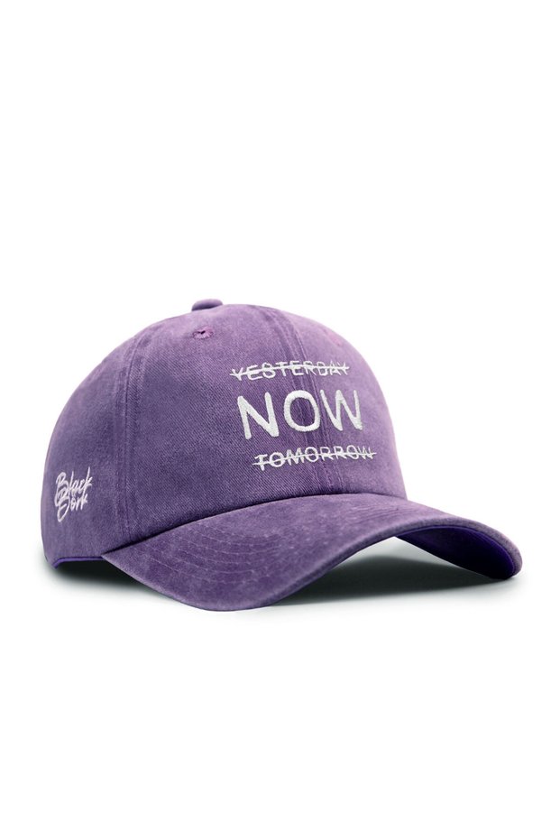 Yesterday Now Tomorrow Embroidered Vintage Baseball Purple Hat