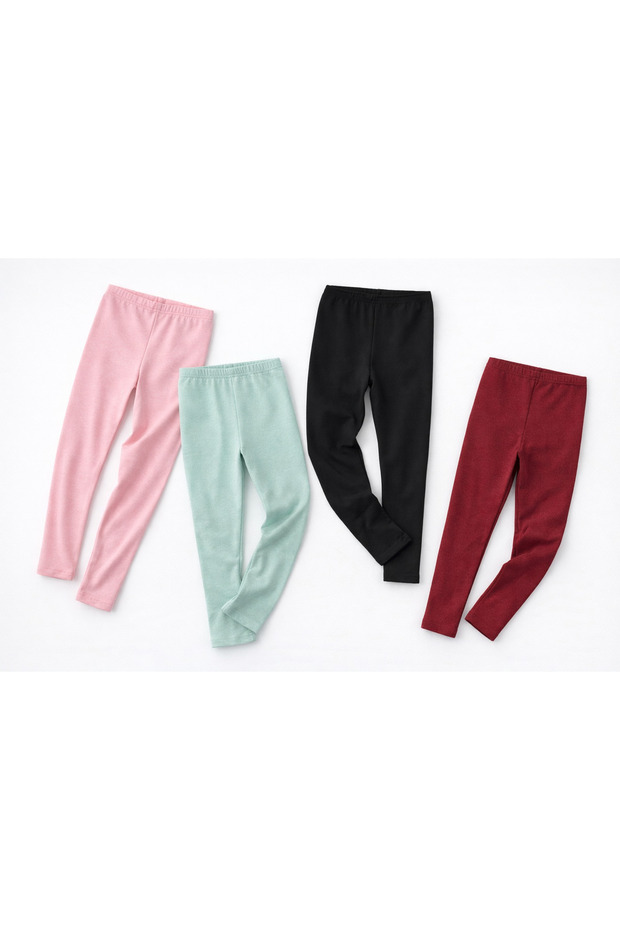 Girl's Winter Warm Leggings 4-Piece Advantage Set (4 Colors)