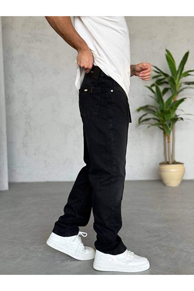 REGULAR KALIP SİYAH ŞERİTLİ KOT - 2