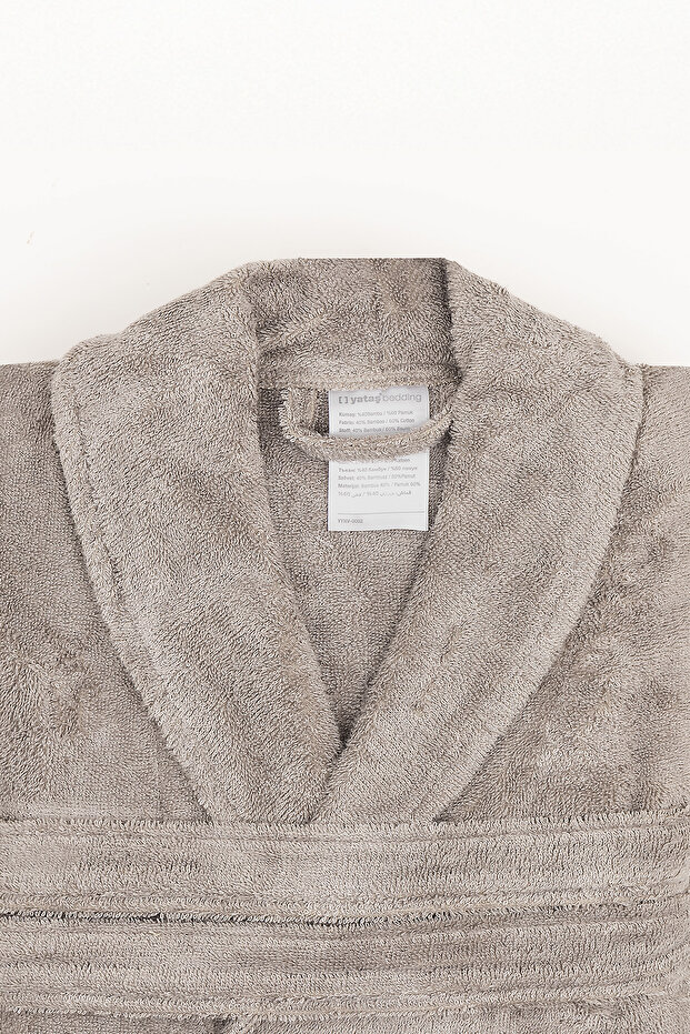 Esna Bathrobe, 60% Cotton - 40% Bamboo - Mink - 2