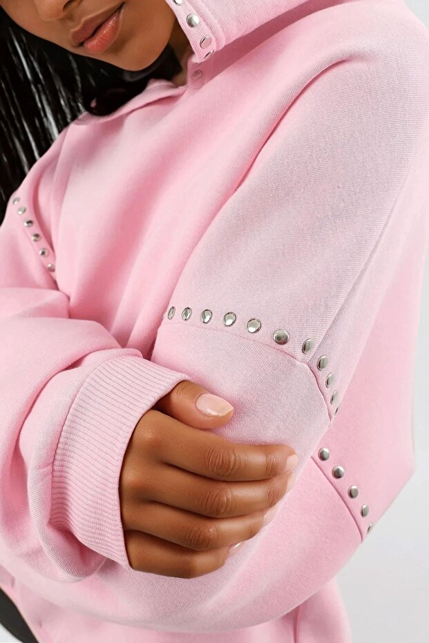 BUSEM Kapüşonlu Rahat Kesim Sweatshirt - 5