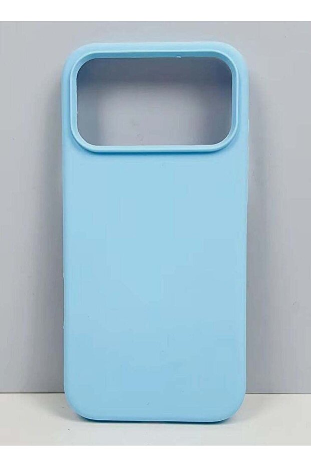 Luxury Silicone Back Case for iPhone 17 Pro Max – Sleek Fit + Lens Protection – Crystal blue Col