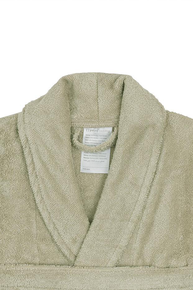 Esna Bathrobe, 60% Cotton - 40% Bamboo - Nile Green - 2