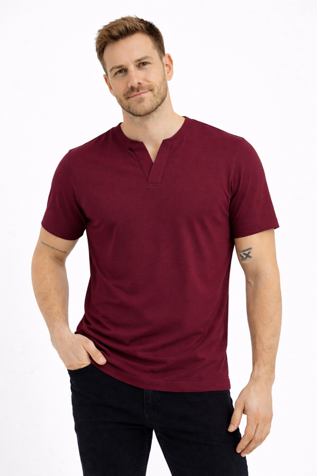 2124 Henley T-Shirt Basic Casual t Shirt