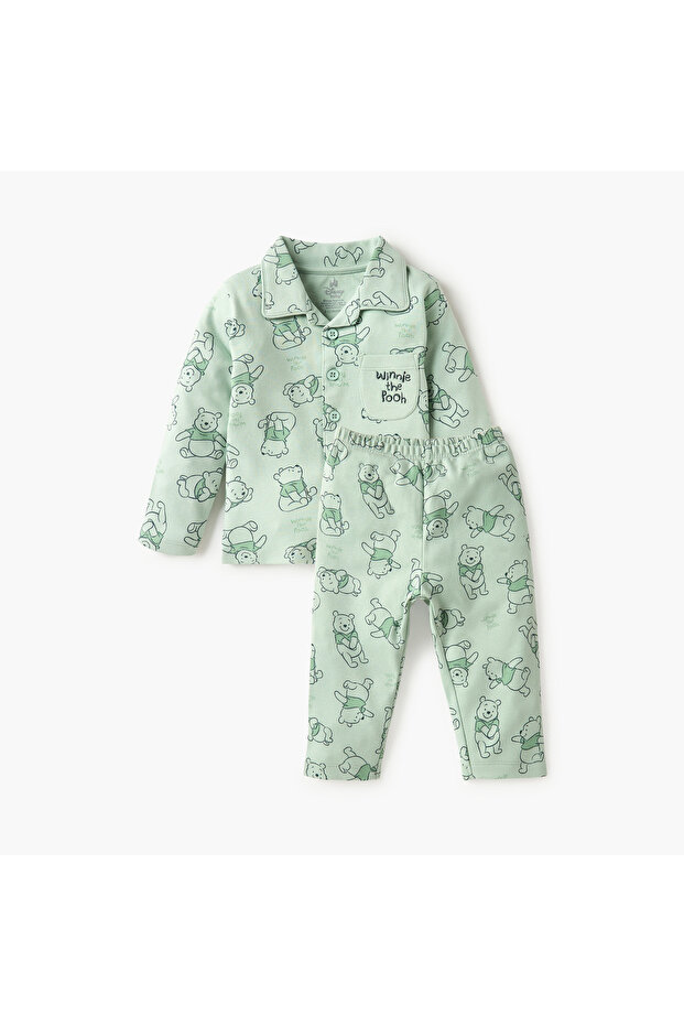 Winnie the Pooh Print Shirt and Pyjama Set