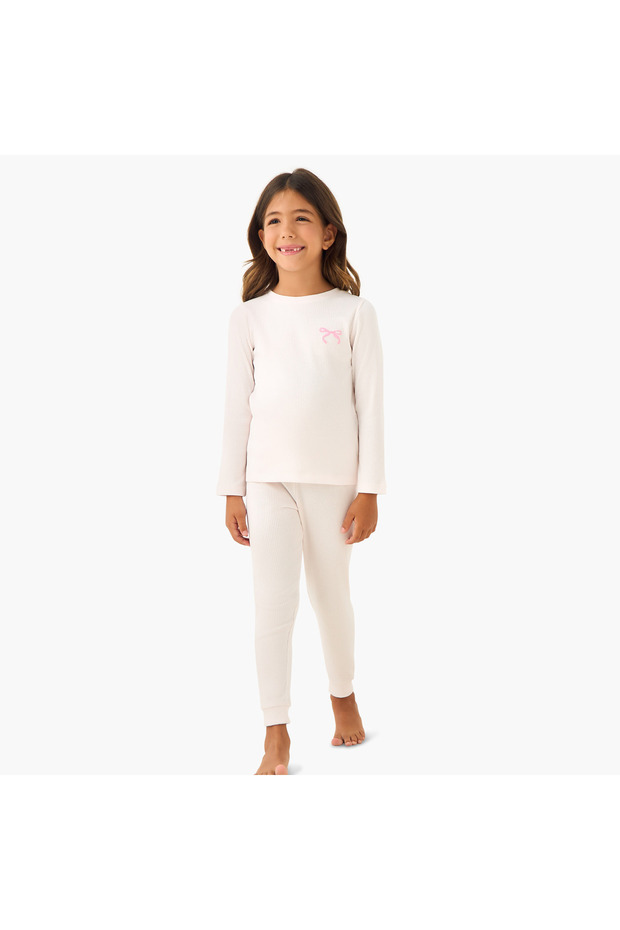 Ribbed T-shirt and Pyjama Set