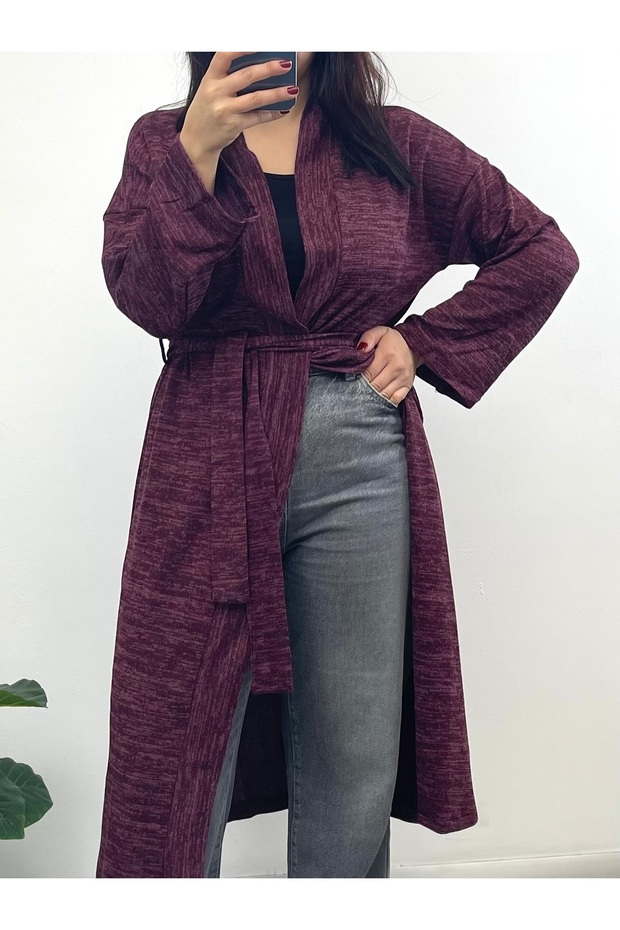 Knitwear Look Belted Cardigan