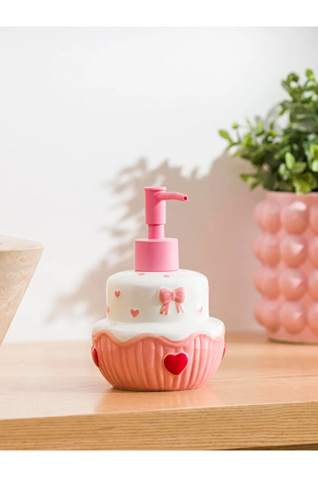 Valentine's Day Heart Patterned Ceramic Liquid Soap Dispenser