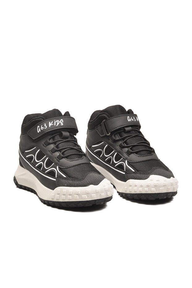 2027 Black-White Ankle-Length Boys' Sports Shoes
