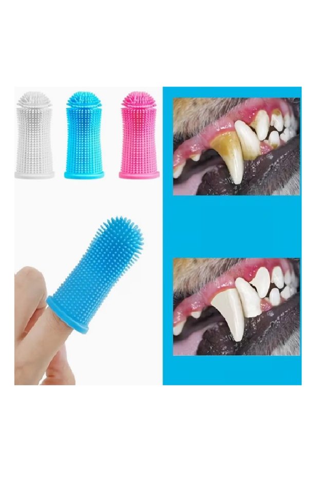 Pink Silicone Finger Toothbrush – Dog & Cat Oral Care, Soft and Safe Cleaning (1 Piece)