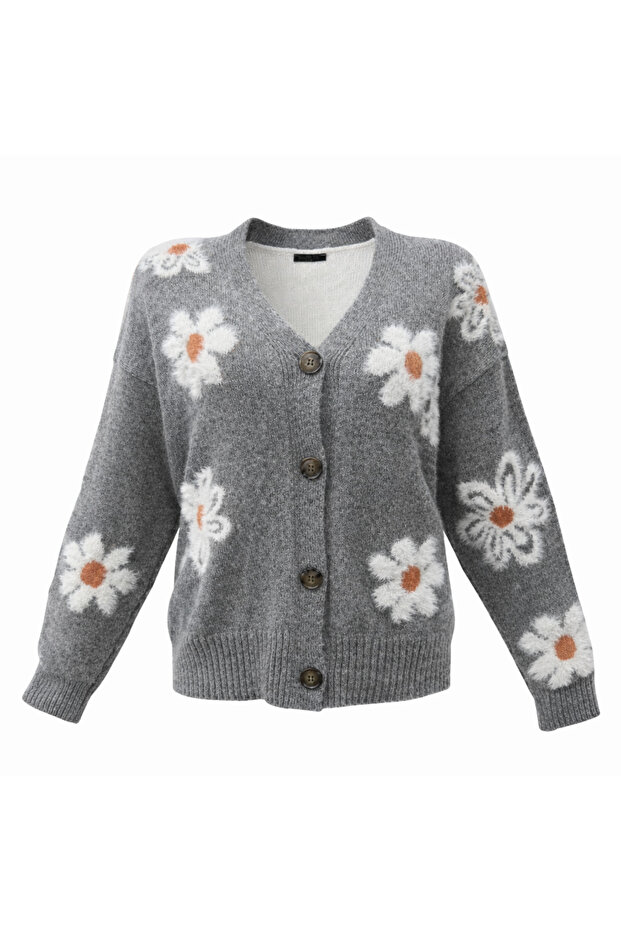 Papatya Desen Women's Tricot Yumoş Cardigan