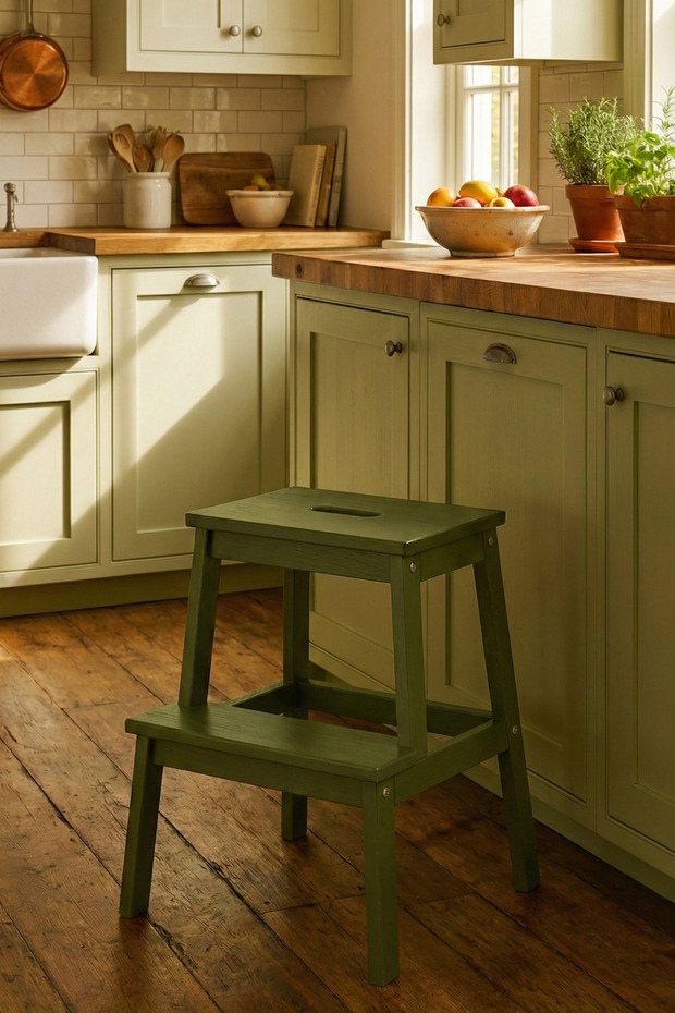 Merdivo Basamaklı Ahşap Tabure - 1