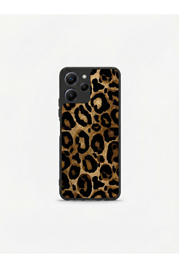 حافظة هاتف فاخرة متوافقة مع ريدمي نوت 12 4G بنمط الفهد ومقاومة للصدمات - 1