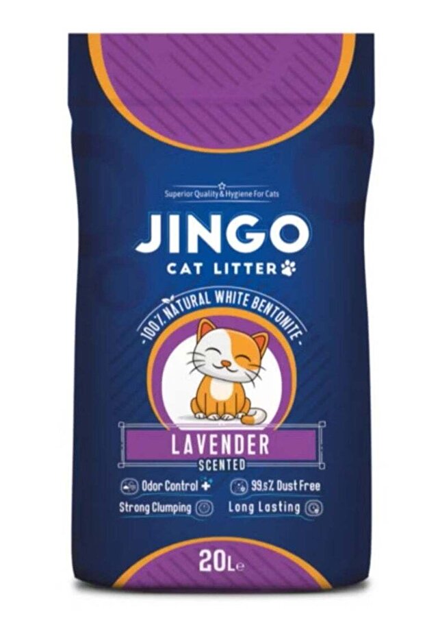 Cat Litter 20L High Absorption and Clumping Performance with Lavender Scent