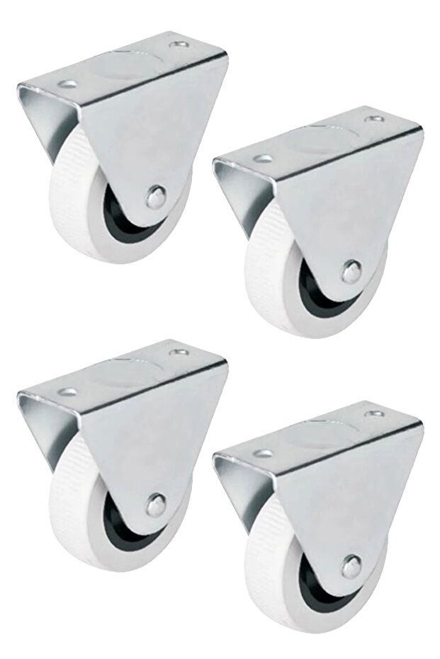 4 Pieces Hts 105 Fixed Table Furniture Wheel 50 mm | 140 kg Capacity Screw Fixed Wheel Set