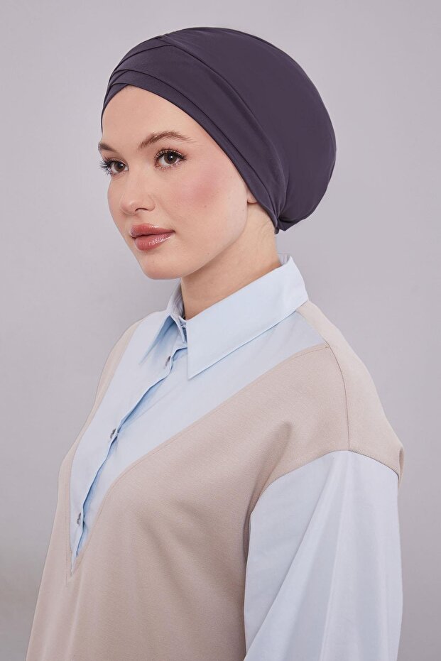 غطاء رأس خارجي ثلاثي الخطوط بلون الأنثراسيت - 1