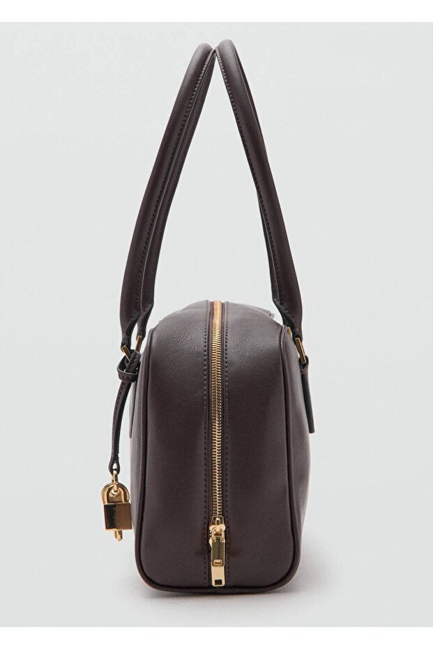 Deri görünümlü bowling çanta - 6