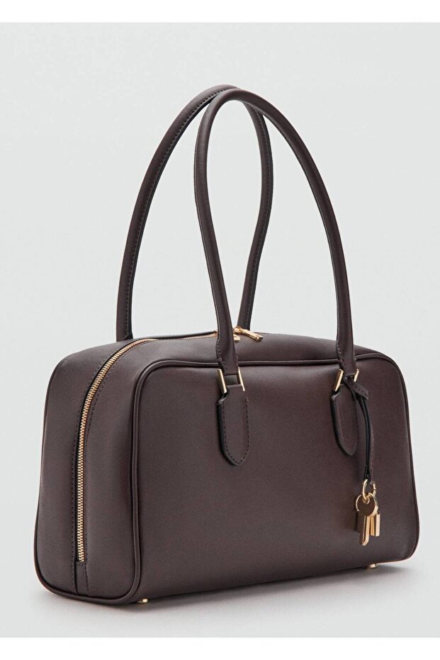 Deri görünümlü bowling çanta - 1