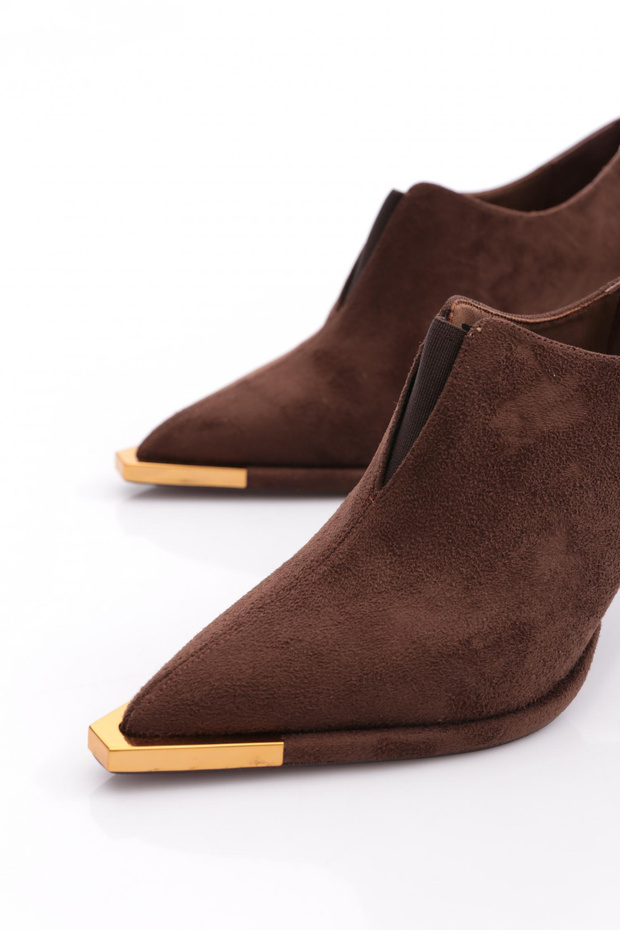 1830 Kadin Gold Detatli Topuklu Bot - 4