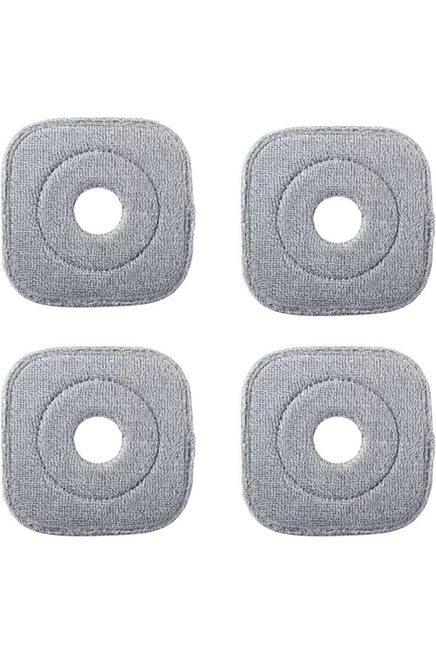 4 Pack Thick Microfiber Mop Pad Refill for Square Mop, 9 x 9 inches, Machine Washable up to