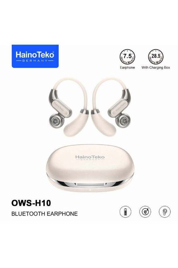 Haino Teko OWS-H10 OpenFit Wireless Bluetooth Earphones Hi-Res Audio 28.5H Playtime With Microphone