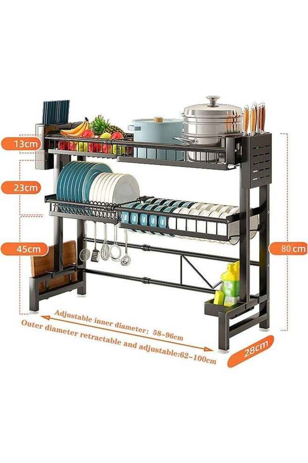 رف تصريف قابل للسحب مزدوج الطبقات - 2