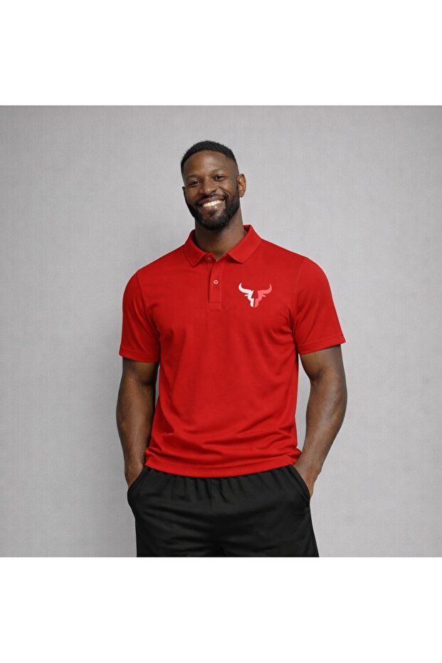 Men's Bull Printed Polo Neck T-Shirt