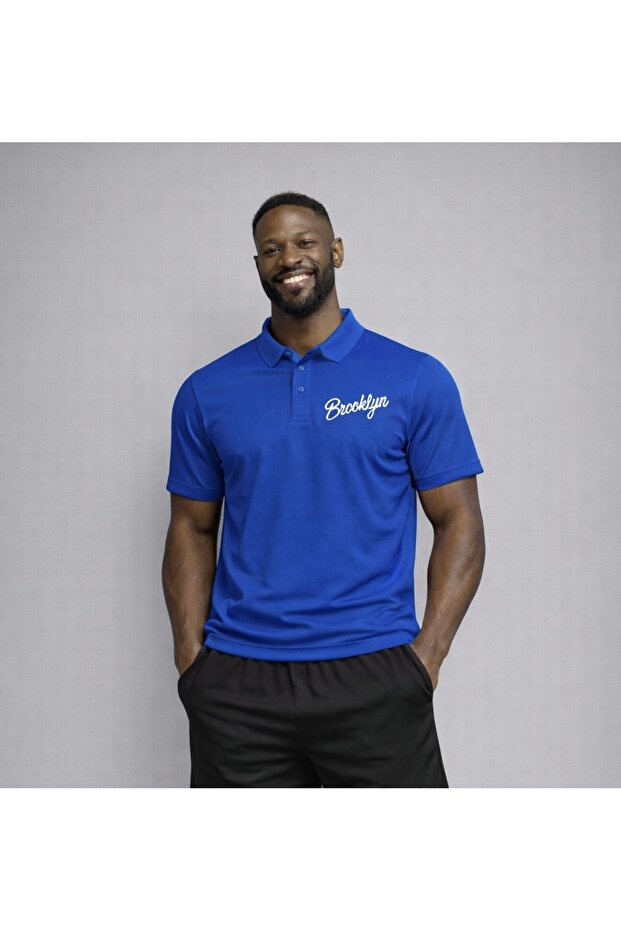 Men's Elyazı Brooklyn Printed Polo Neck T-Shirt