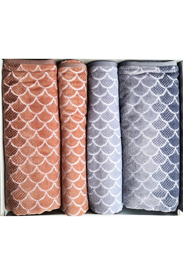 SHELL OMBRE GRAY-BROWN BEST SET بدلة حمام