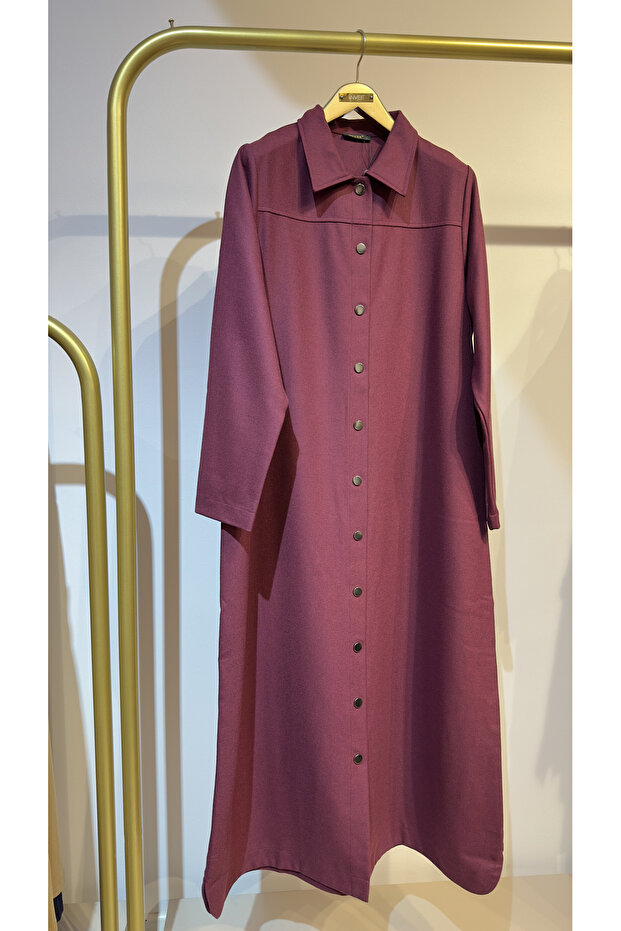 Keçe Pardesü - Bordo - 4