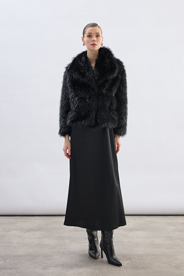 Wide Collar Fur - Black - 2