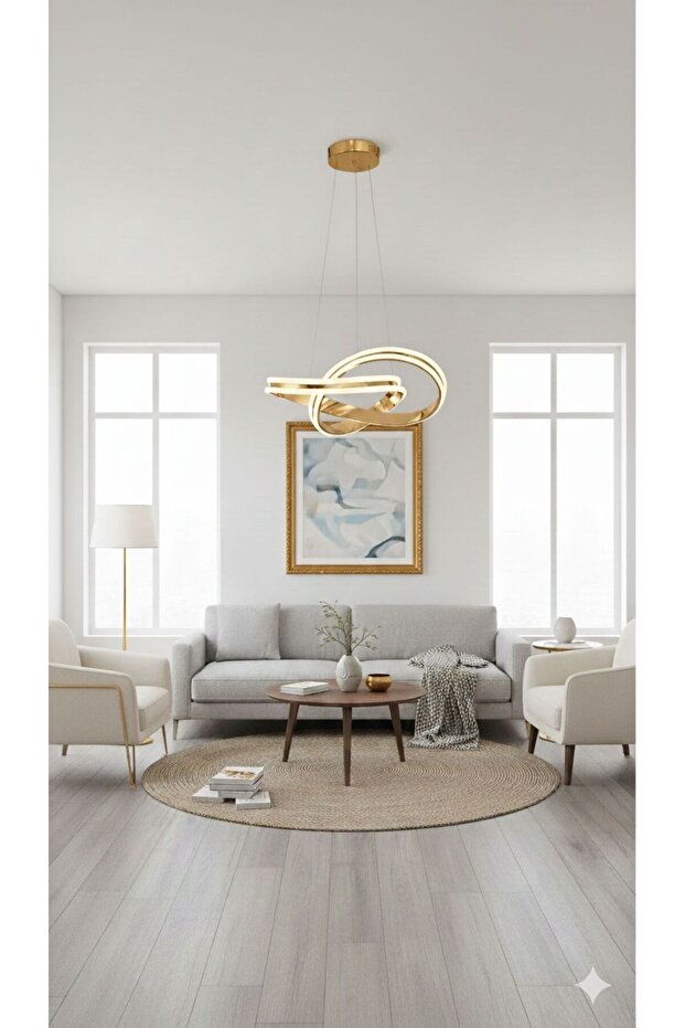 ÇİFT YOLLU LEDLİ SARKIT AVİZE - 1