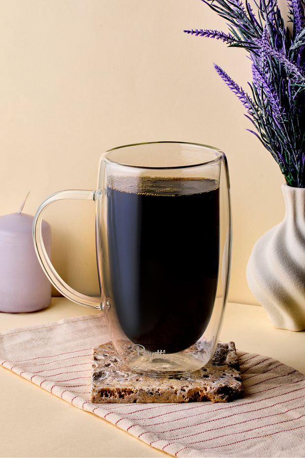 Cidar Çift Cidarlı Latte Kupa 450 ml - 1