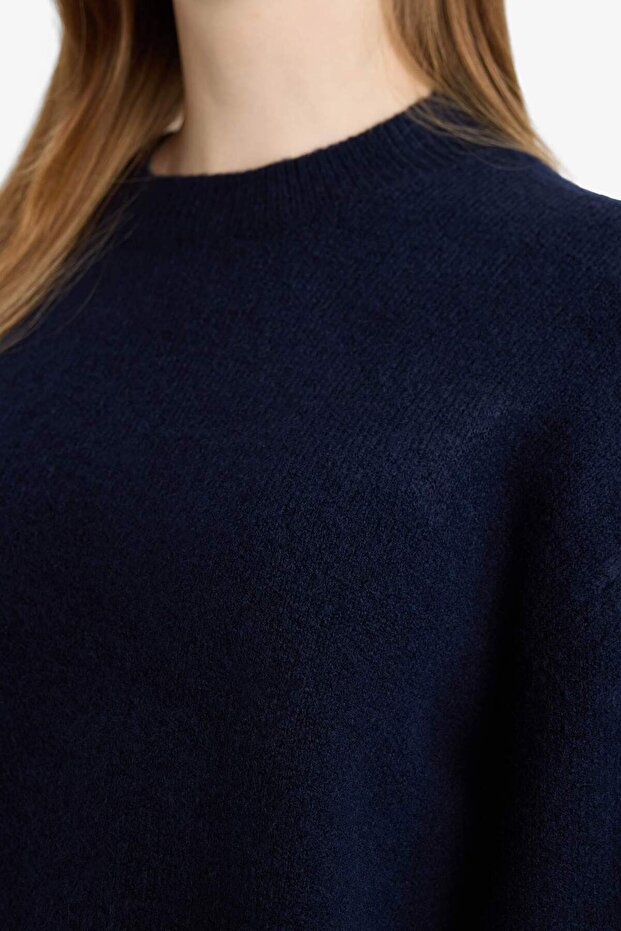 Loose Fit Crew Neck Knitwear Sweater Tunic G7239Ax25Cw - 4