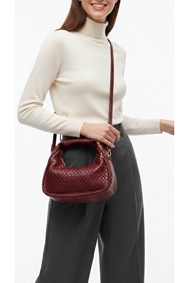Women's Mini Joli Braided Hand Shoulder Bag Length 11 cm Width 22 cm