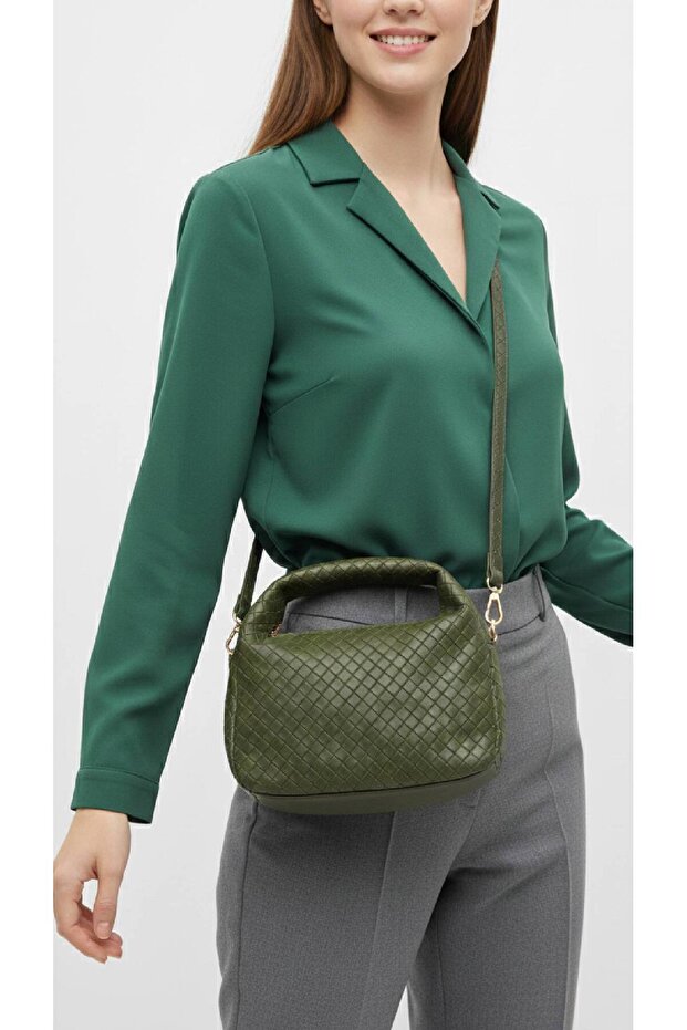 Women's Mini Joli Braided Hand Shoulder Bag Length 11 cm Width 22 cm