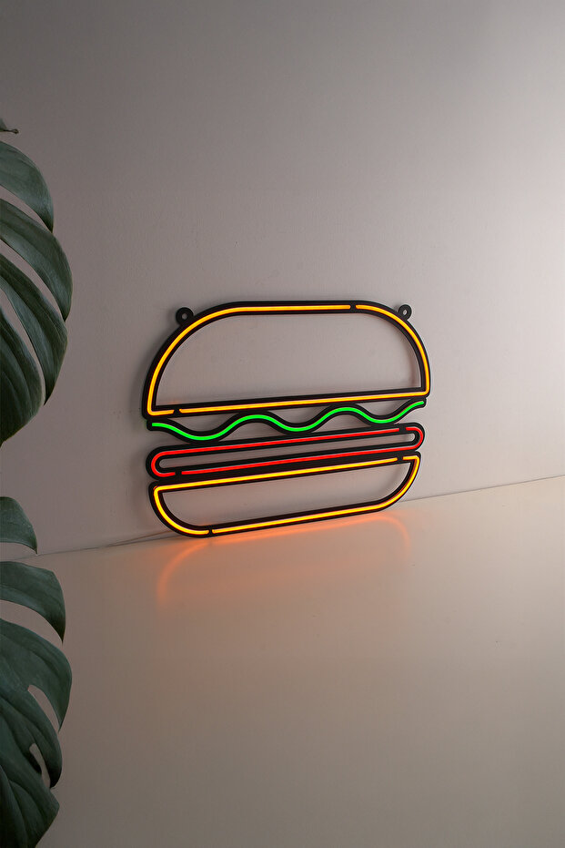 Hamburger Neon Dekor - 5