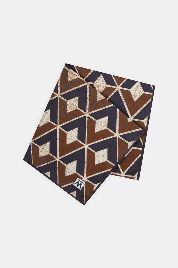 LACİVERT İPEK MENDİL - 2