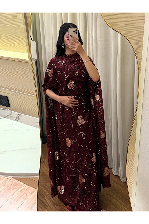 جلابية أنيقة بتصميم قطعتين - 4