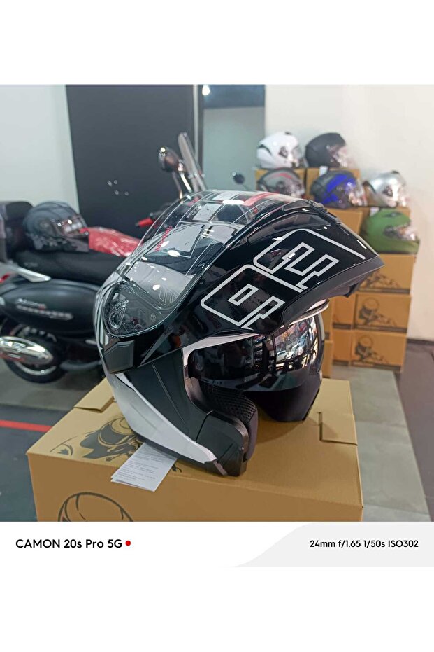 ÇENE AÇILIR KASK BEYAZ - 3