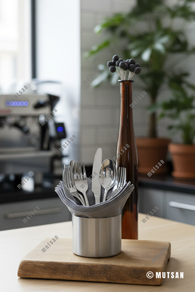 304 Quality Stainless Steel | Multi-Purpose Jar | Napkin Holder | Cutlery Set | Decorative Vase