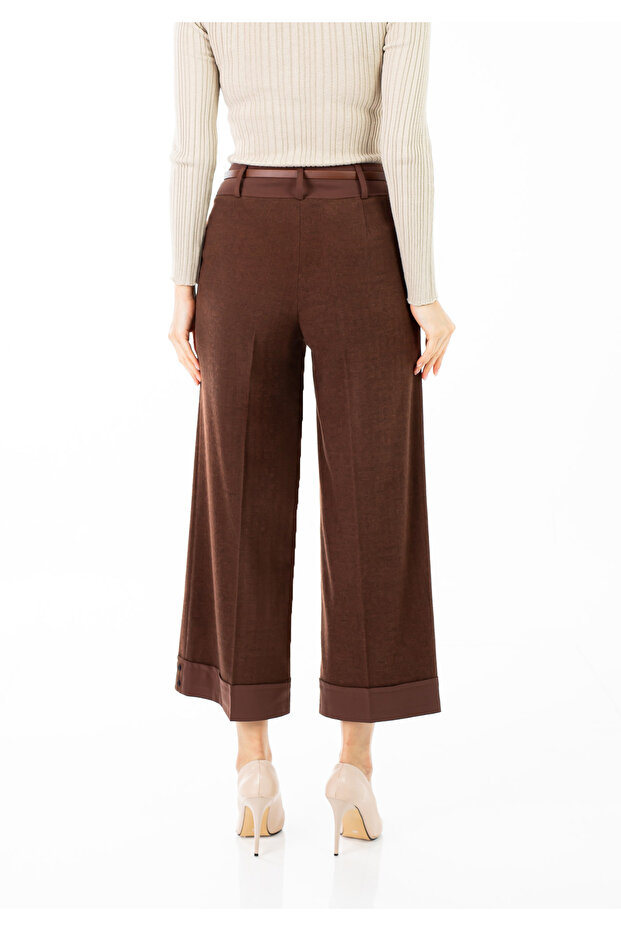 Double Waistband Belted Underwear Pants - 4