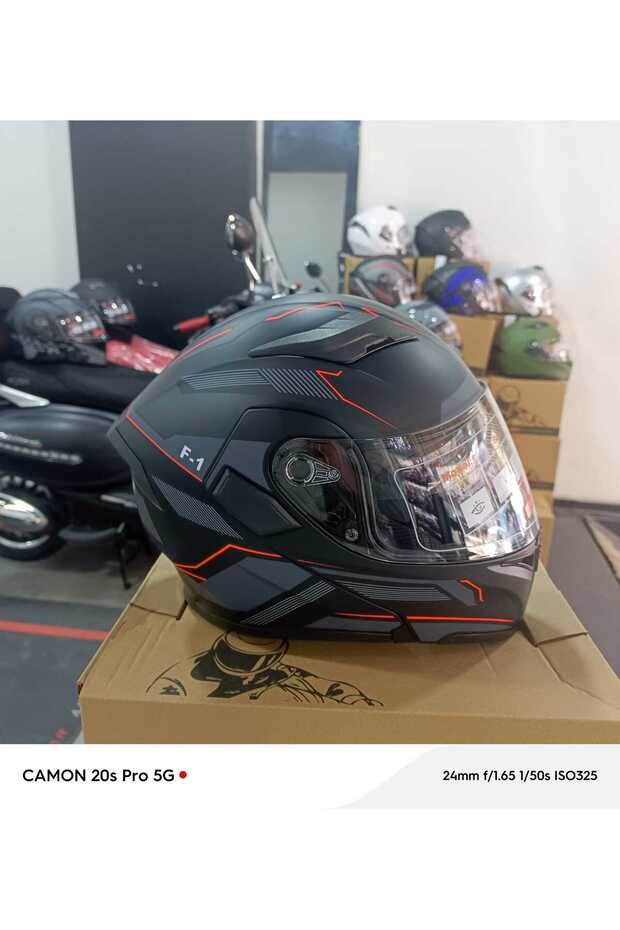 JK902 ÇENE AÇILIR KASK F1 MODEL