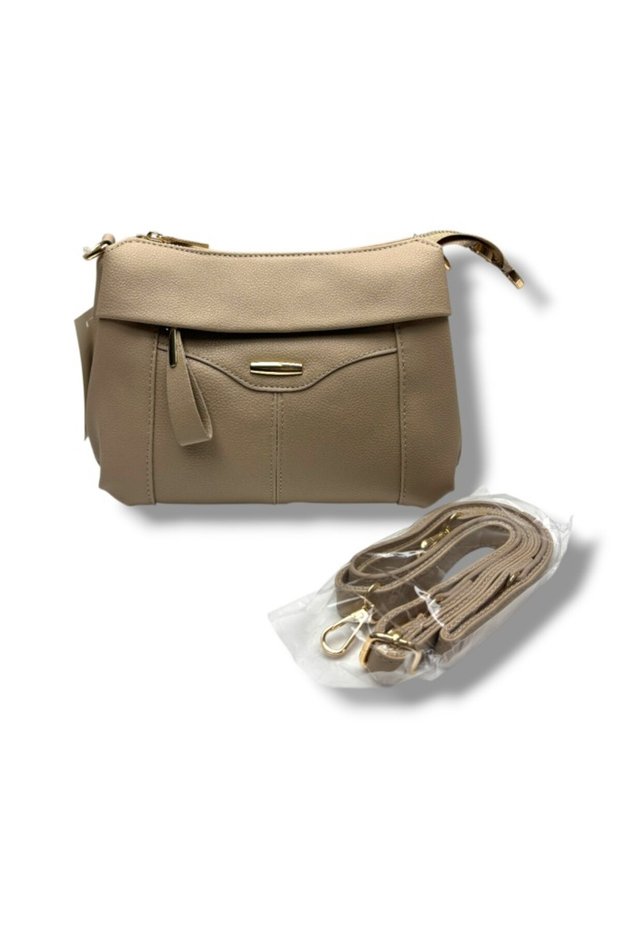 302-26 Printed Leather 4 Compartment Hand and Shoulder Women's Bag