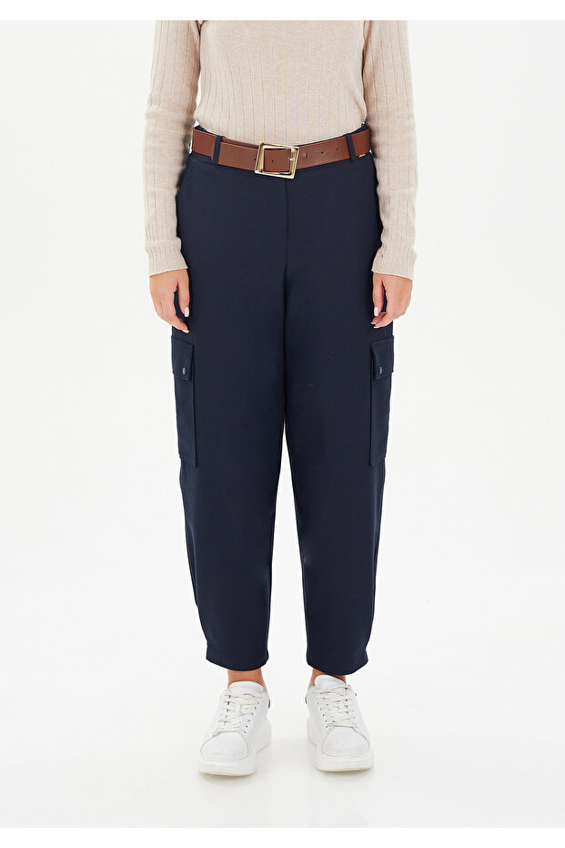 Cargo Pocket Pack Stylish Belted Jogger Pants - 2