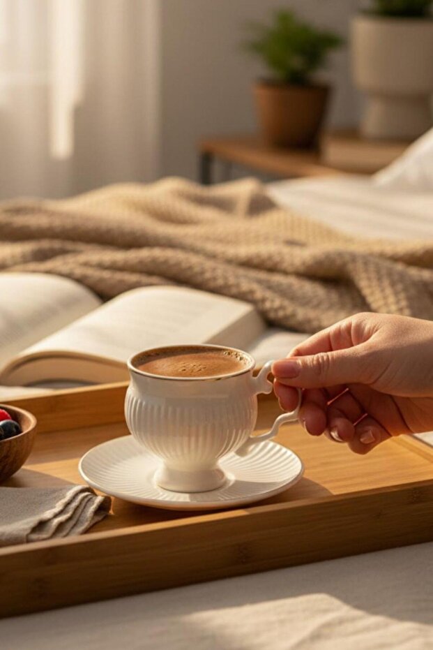Single Porcelain Coffee Cup Gilded Byz036