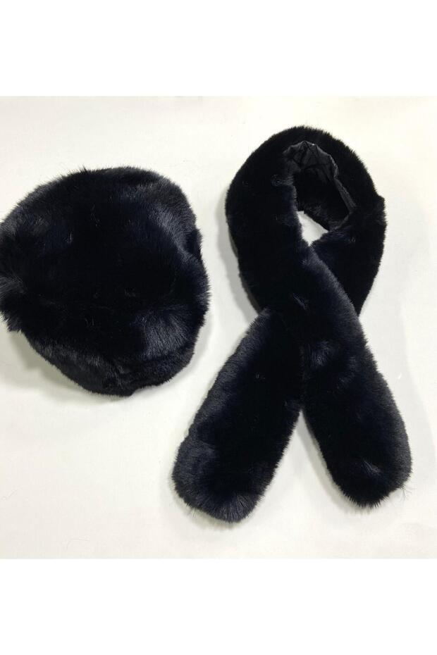 Plush Fur Kalpak Hat Horse Team / Set of 2