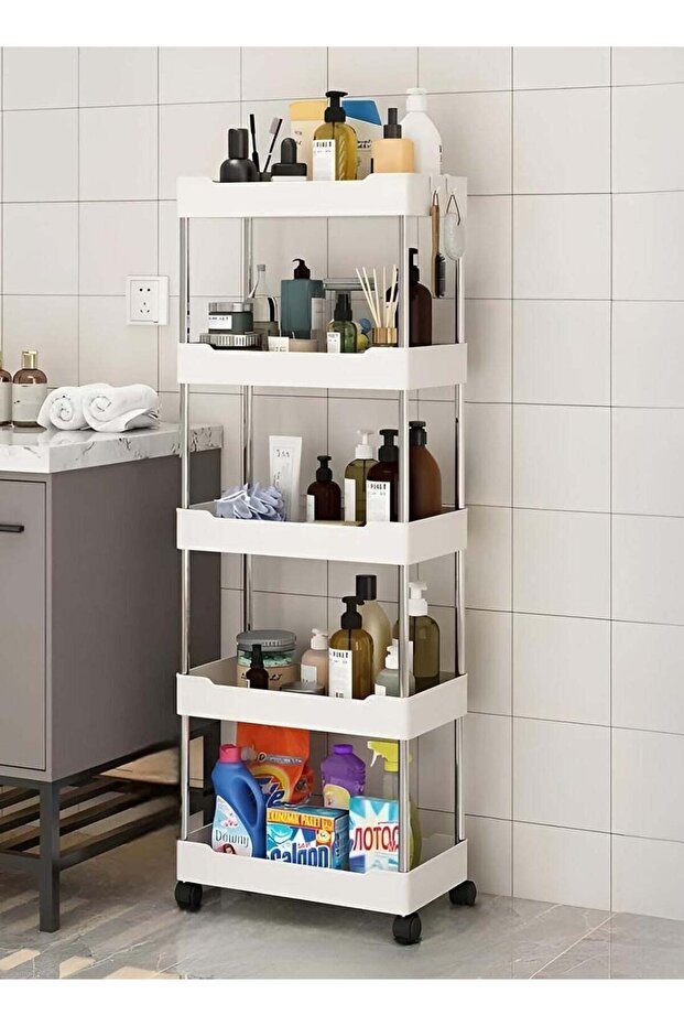 5 Tier Plastic Storage Cart Shelf